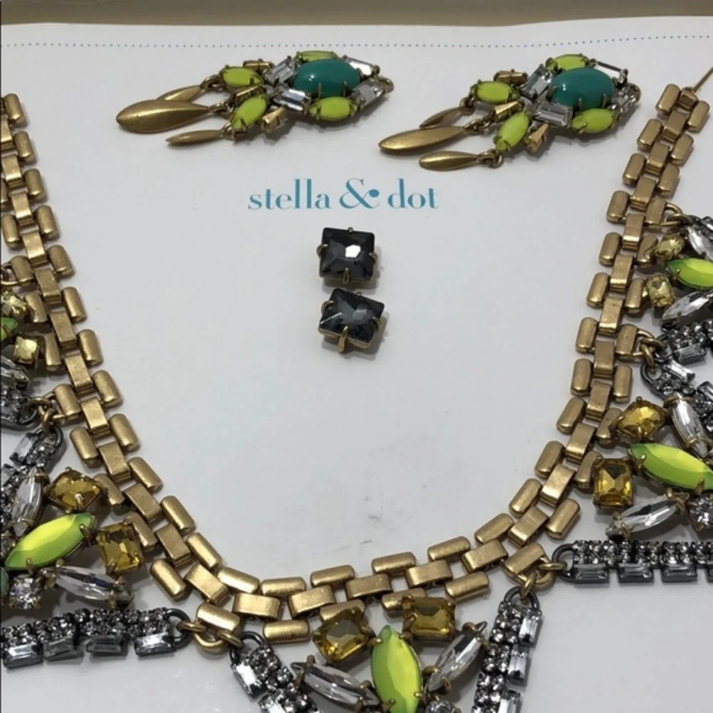 Stella & Dot Palmia Necklace & Jardin Earrings